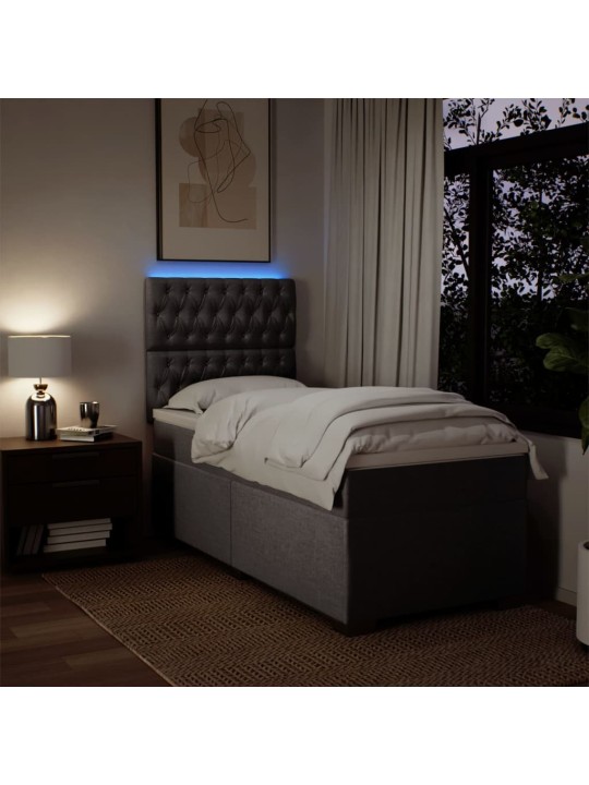 Box spring postel s matrací taupe 100 x 200 cm textil