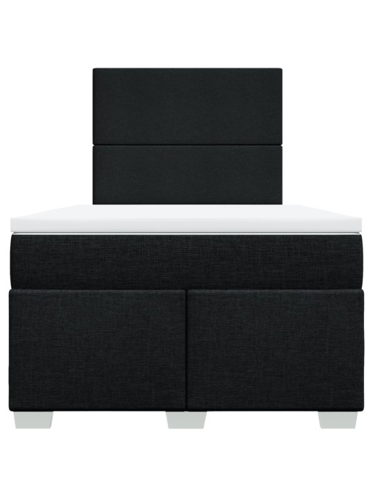 Box spring postel s matrací černá 120x190 cm textil