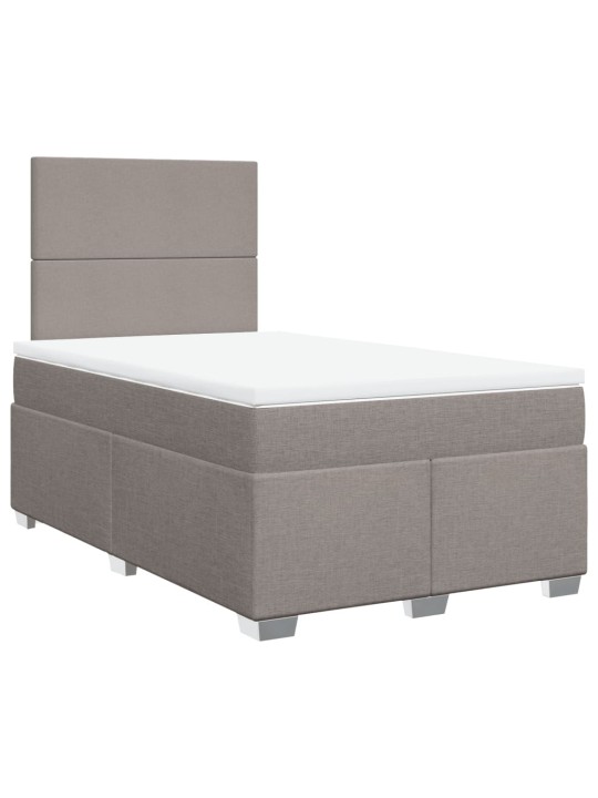 Box spring postel s matrací taupe 120x190 cm textil