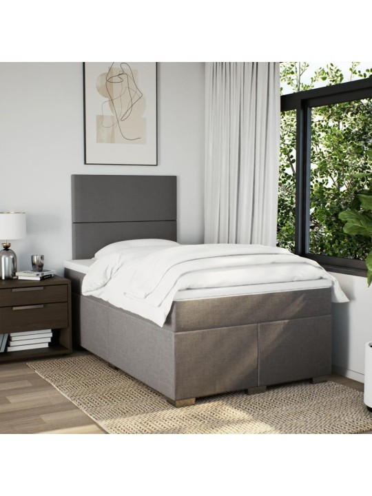 Box spring postel s matrací taupe 120x190 cm textil
