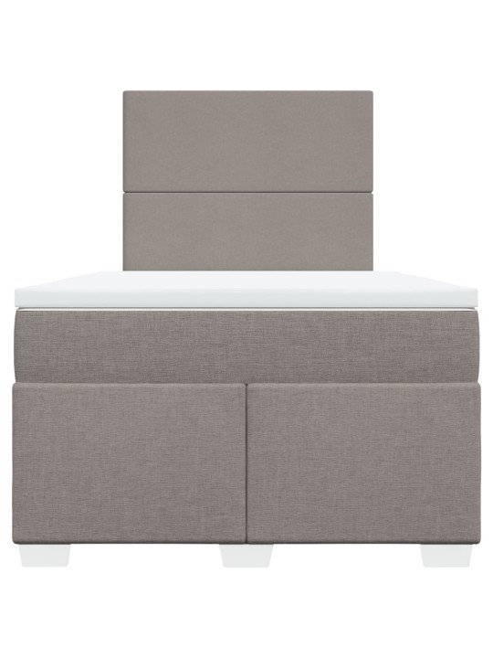 Box spring postel s matrací taupe 120x190 cm textil