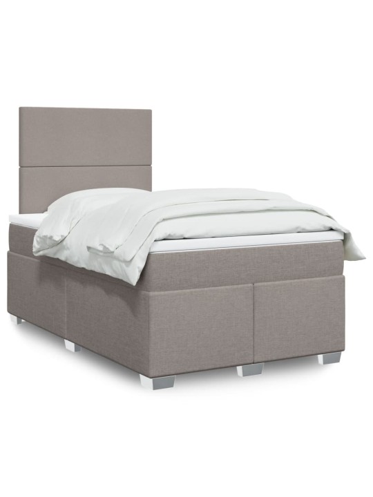 Box spring postel s matrací taupe 120x190 cm textil