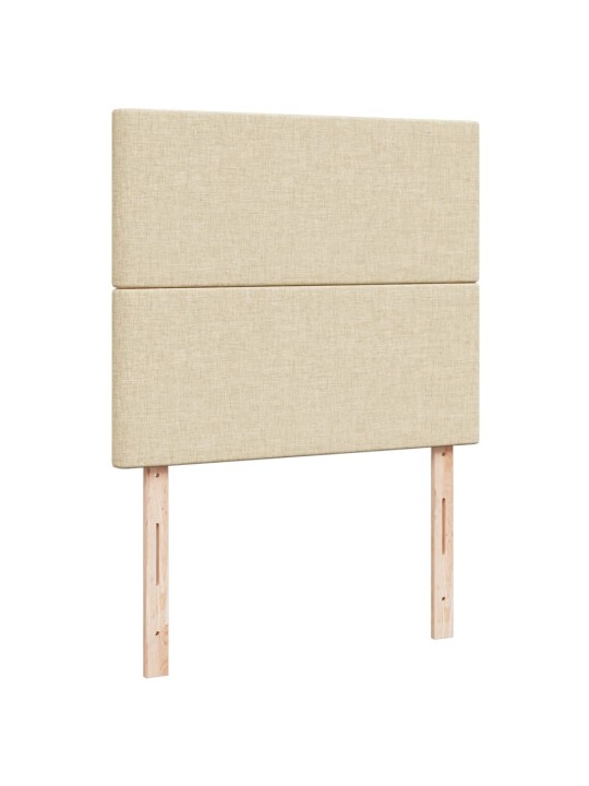 Box spring postel s matrací krémová 120x190 cm textil