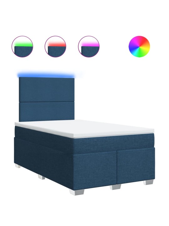 Box spring postel s matrací černá 120x190 cm textil