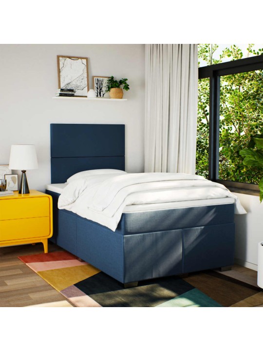 Box spring postel s matrací černá 120x190 cm textil