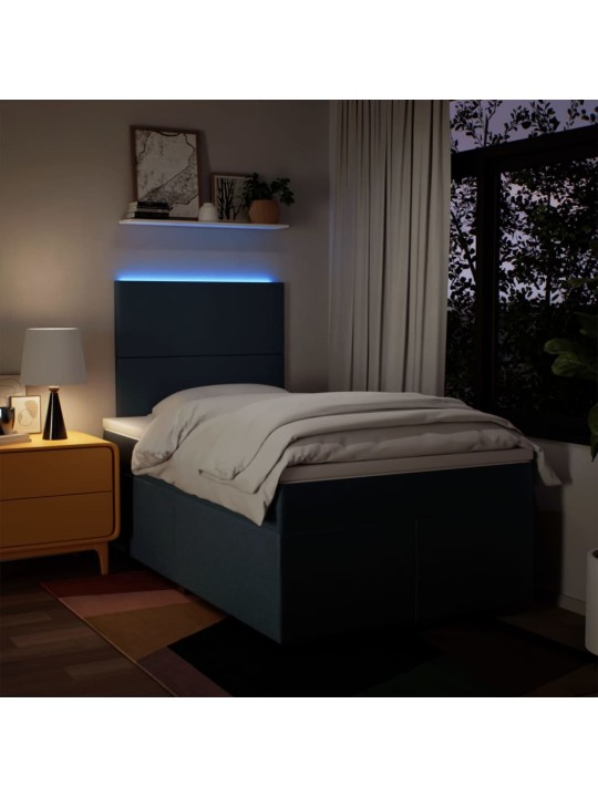Box spring postel s matrací černá 120x190 cm textil