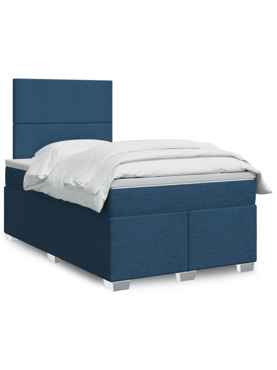 Box spring postel s matrací černá 120x190 cm textil