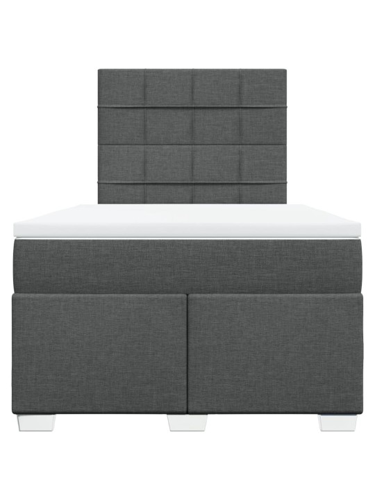 Box spring postel s matrací tmavě šedá 120x190 cm textil