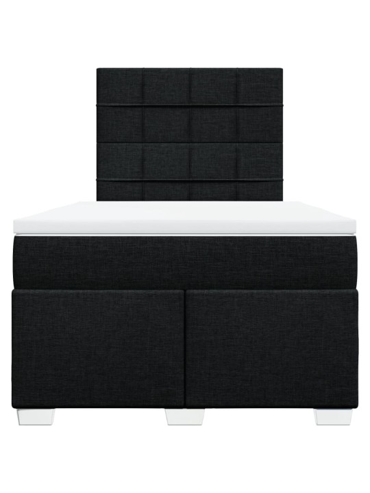 Box spring postel s matrací černá 120x190 cm textil