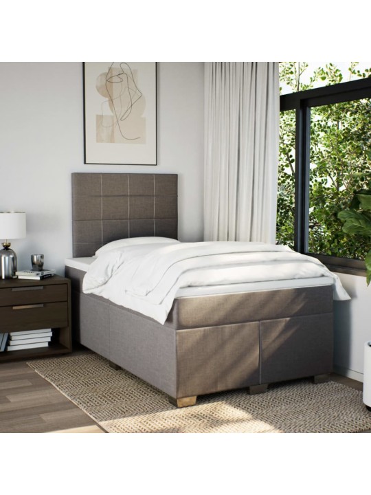 Box spring postel s matrací taupe 120x190 cm textil