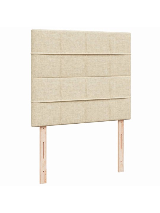 Box spring postel s matrací krémová 120x190 cm textil