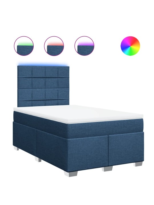 Box spring postel s matrací černá 120x190 cm textil