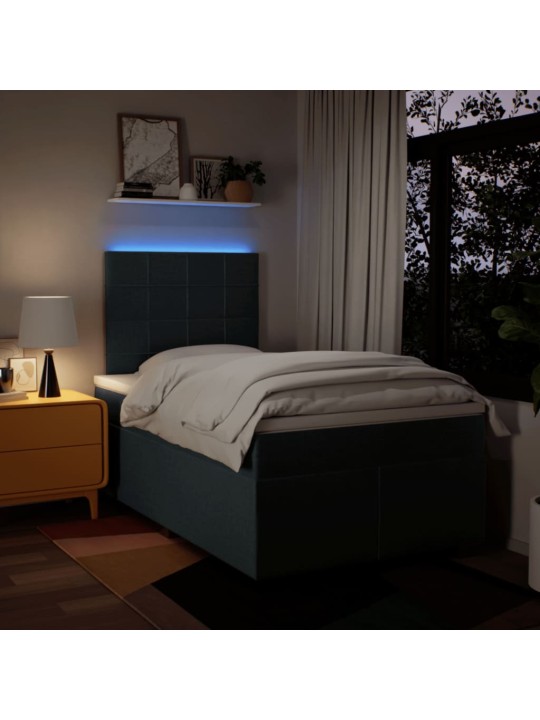 Box spring postel s matrací černá 120x190 cm textil