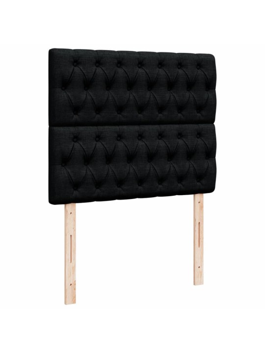 Box spring postel s matrací černá 120x190 cm textil