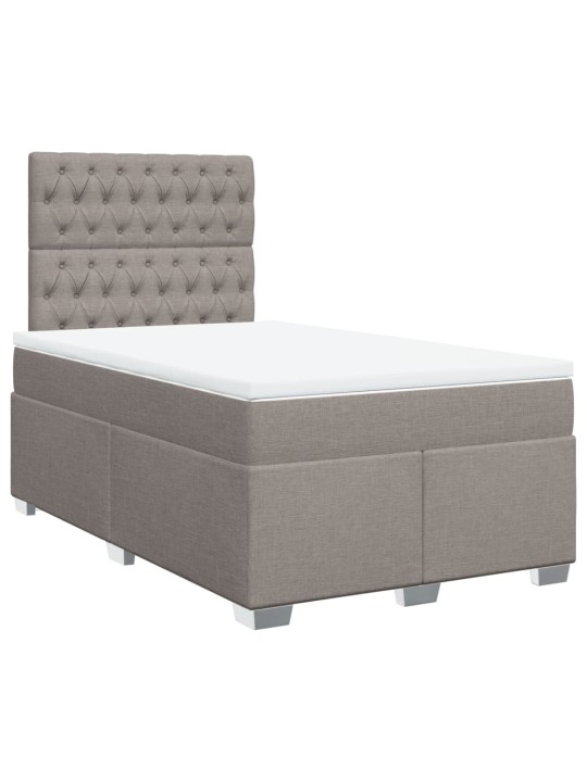 Box spring postel s matrací taupe 120x190 cm textil