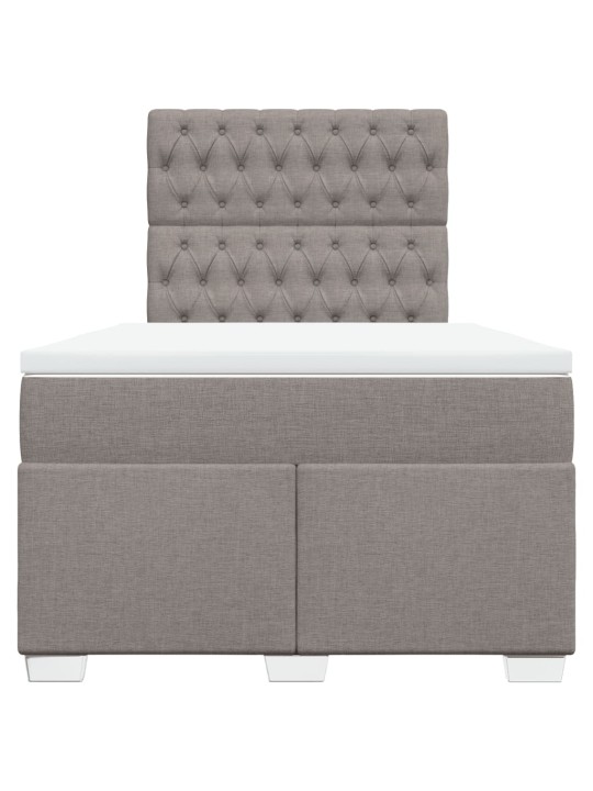 Box spring postel s matrací taupe 120x190 cm textil