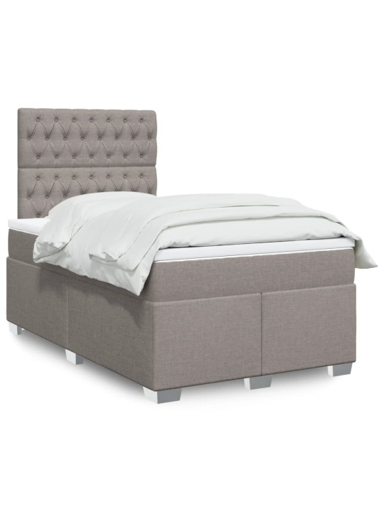 Box spring postel s matrací taupe 120x190 cm textil