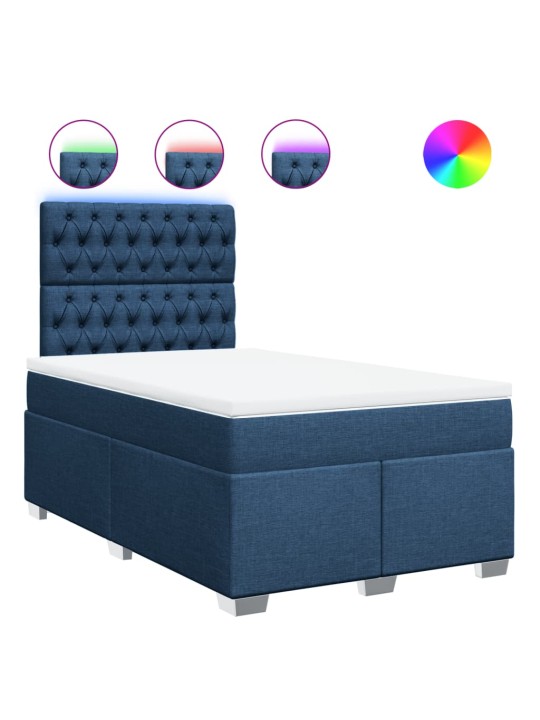 Box spring postel s matrací černá 120x190 cm textil
