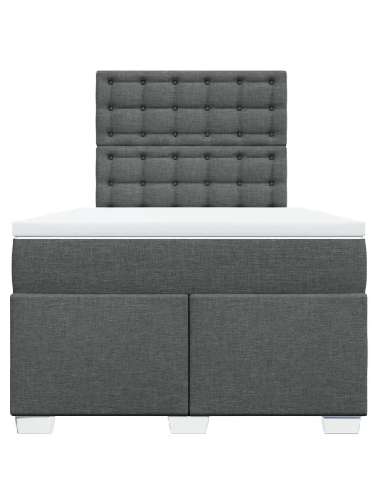 Box spring postel s matrací tmavě šedá 120x190 cm textil