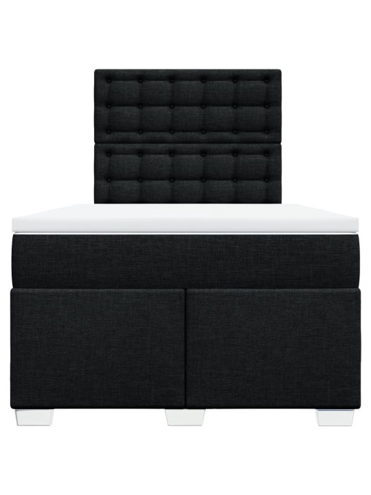 Box spring postel s matrací černá 120x190 cm textil