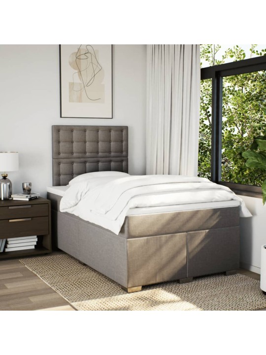 Box spring postel s matrací taupe 120x190 cm textil