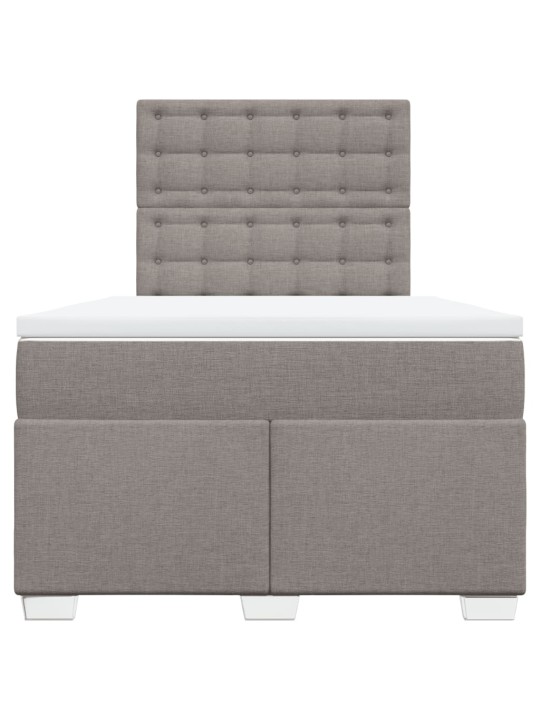 Box spring postel s matrací taupe 120x190 cm textil