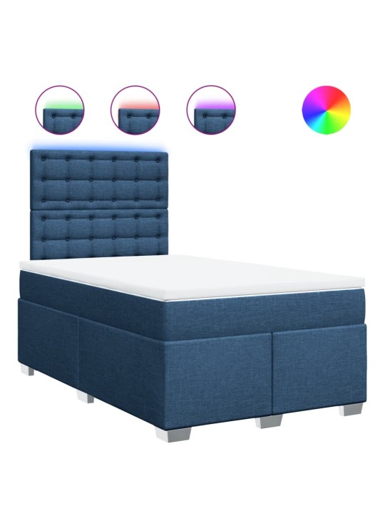 Box spring postel s matrací černá 120x190 cm textil