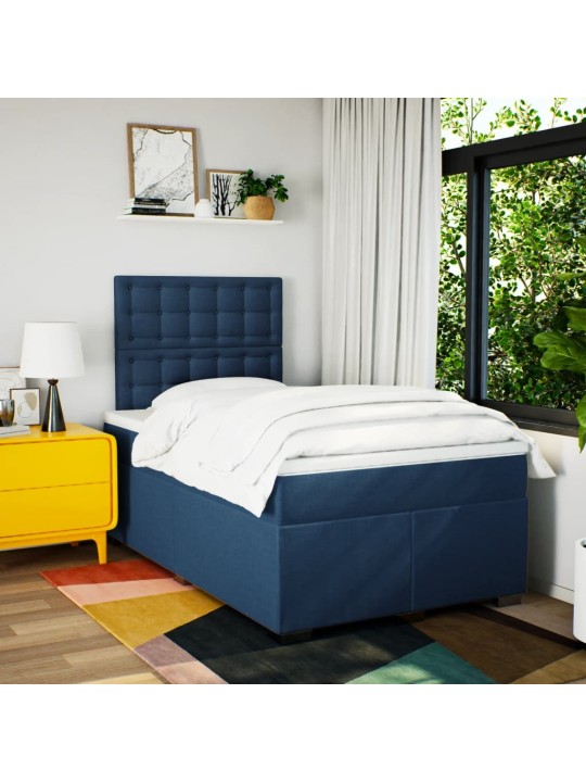 Box spring postel s matrací černá 120x190 cm textil
