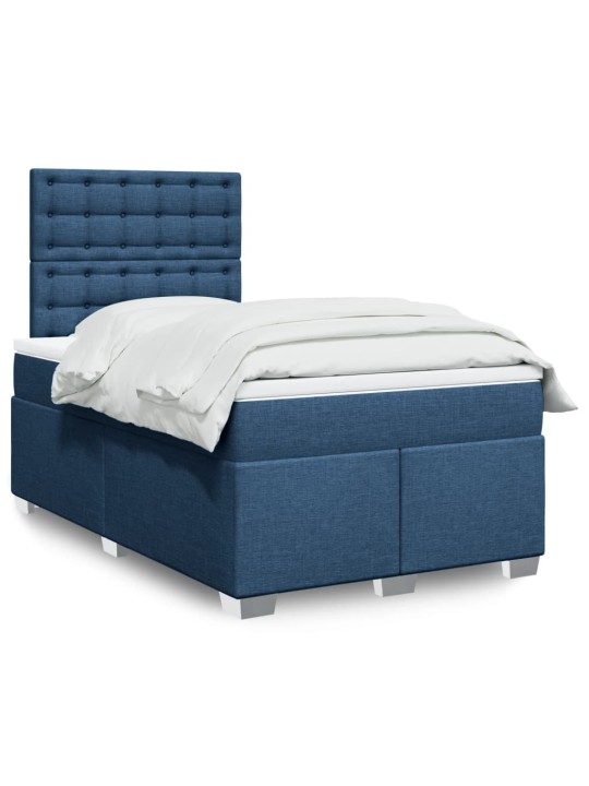 Box spring postel s matrací černá 120x190 cm textil