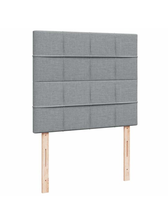 Box spring postel s matrací světle šedá 120 x 200 cm textil