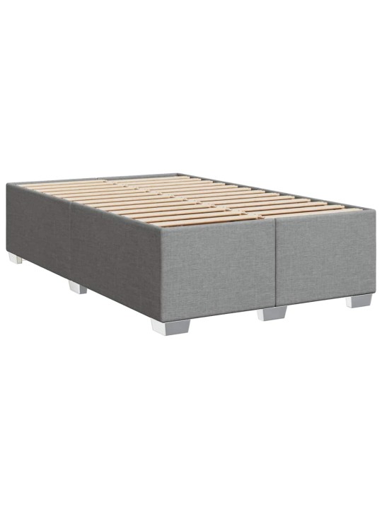 Box spring postel s matrací světle šedá 120 x 200 cm textil