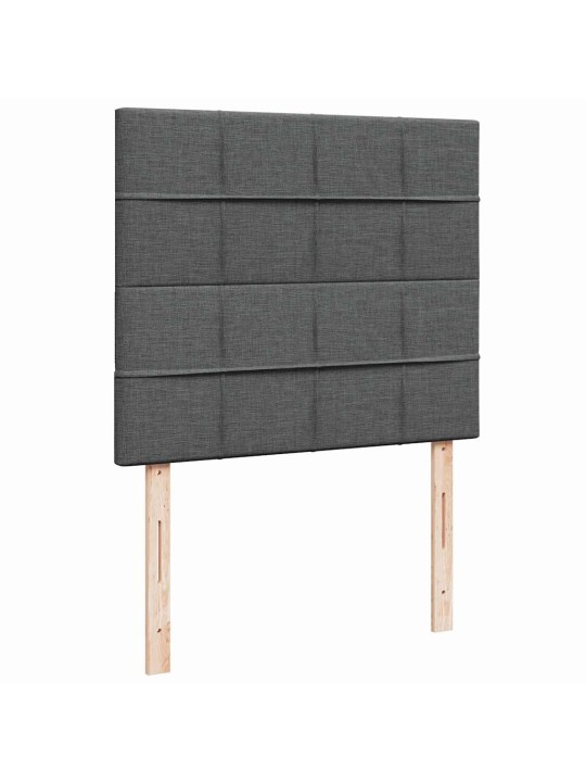 Box spring postel s matrací tmavě šedá 120x200 cm textil