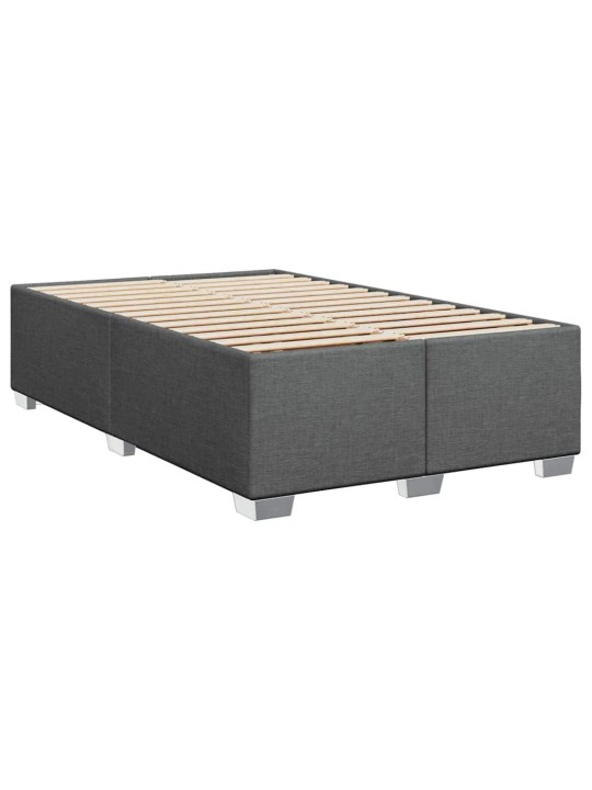 Box spring postel s matrací tmavě šedá 120x200 cm textil