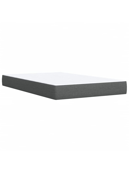 Box spring postel s matrací tmavě šedá 120x200 cm textil