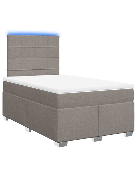 Box spring postel s matrací taupe 120x200 cm textil