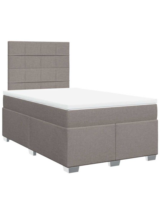 Box spring postel s matrací taupe 120x200 cm textil
