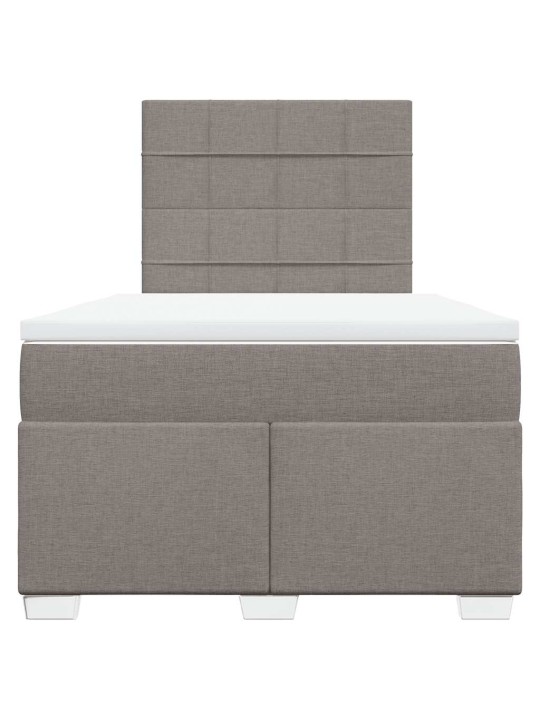 Box spring postel s matrací taupe 120x200 cm textil