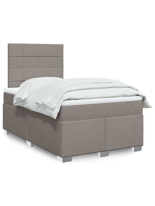 Box spring postel s matrací taupe 120x200 cm textil