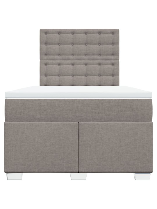 Box spring postel s matrací taupe 120x200 cm textil