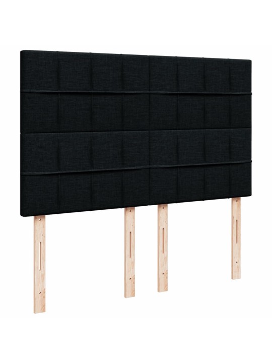 Box spring postel s matrací černá 140 x 190 cm textil