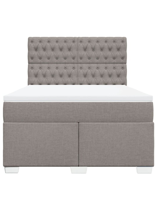 Box spring postel s matrací taupe 140x190 cm textil