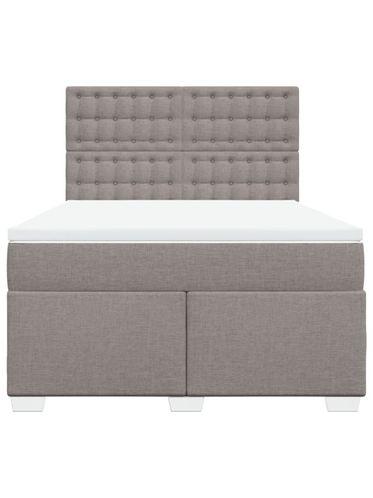 Box spring postel s matrací taupe 140x190 cm textil