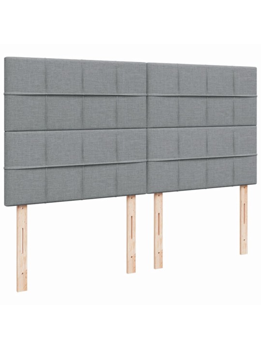 Box spring postel s matrací světle šedá 180 x 200 cm textil