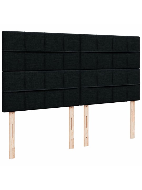 Box spring postel s matrací černá 180x200 cm textil