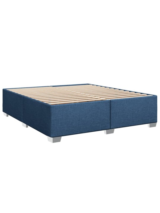 Box spring postel s matrací modrá 180x200 cm textil