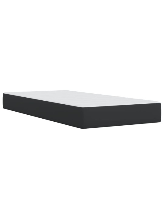 Box spring postel s matrací černá 100x200 cm umělá kůže
