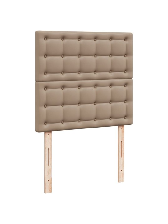 Box spring postel s matrací cappuccino 100x200 cm umělá kůže