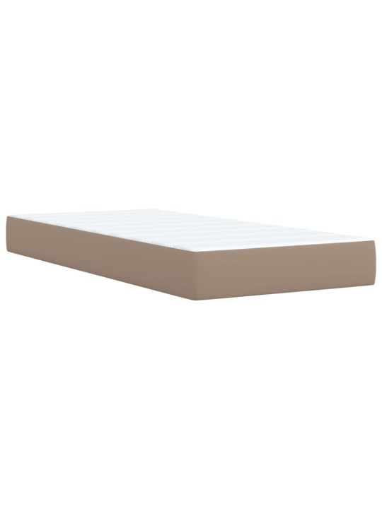 Box spring postel s matrací cappuccino 100x200 cm umělá kůže