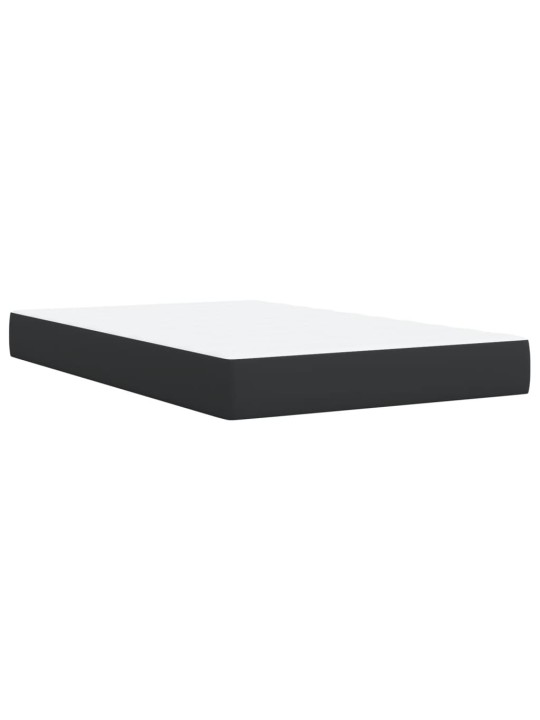 Box spring postel s matrací černá 120x190 cm umělá kůže
