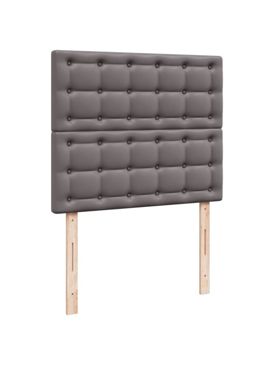 Box spring postel s matrací šedá 120x190 cm umělá kůže
